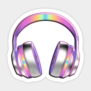 Dream Headphones - Metallic Sunset Sticker